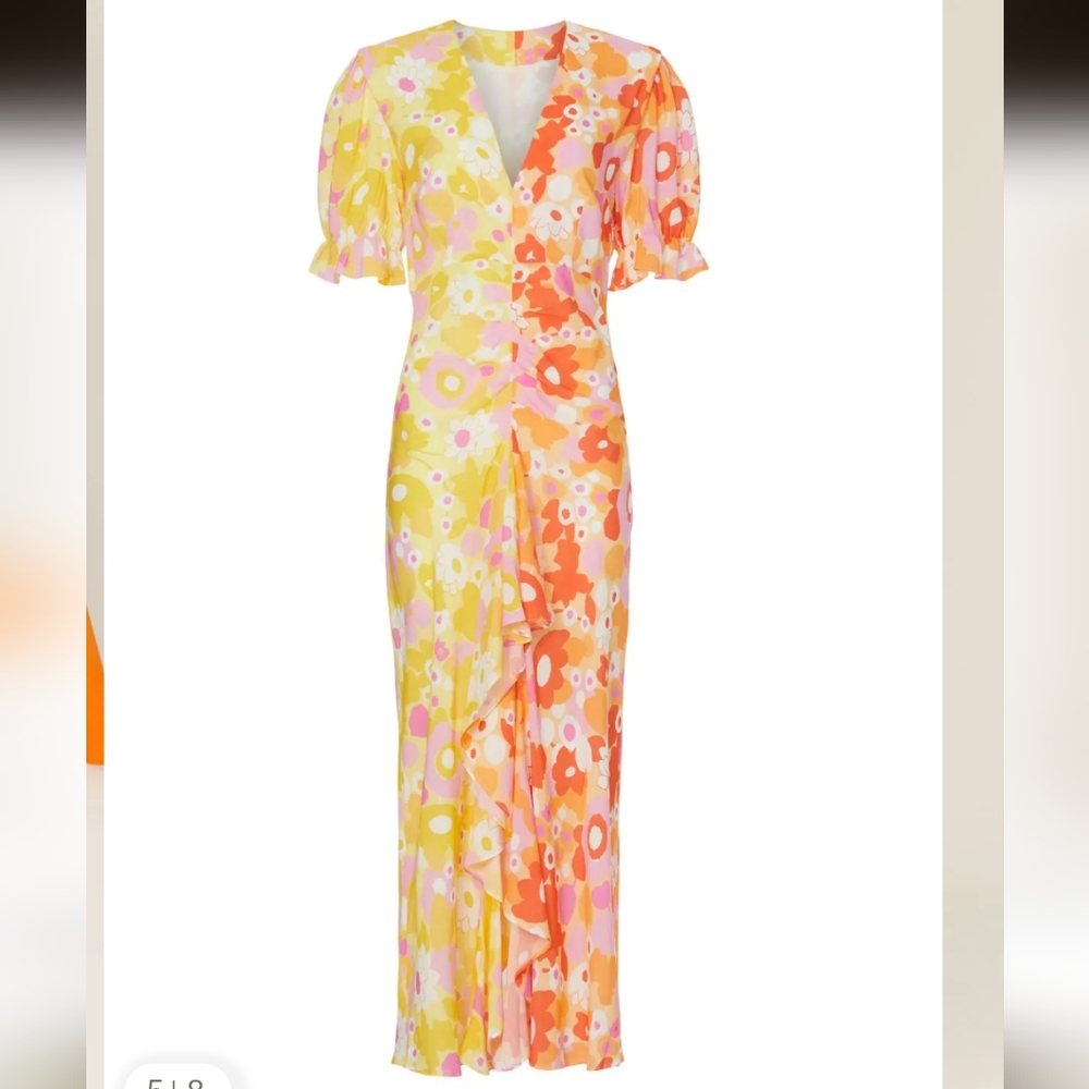 Rixo Ariel Colorblock Maxi Dress